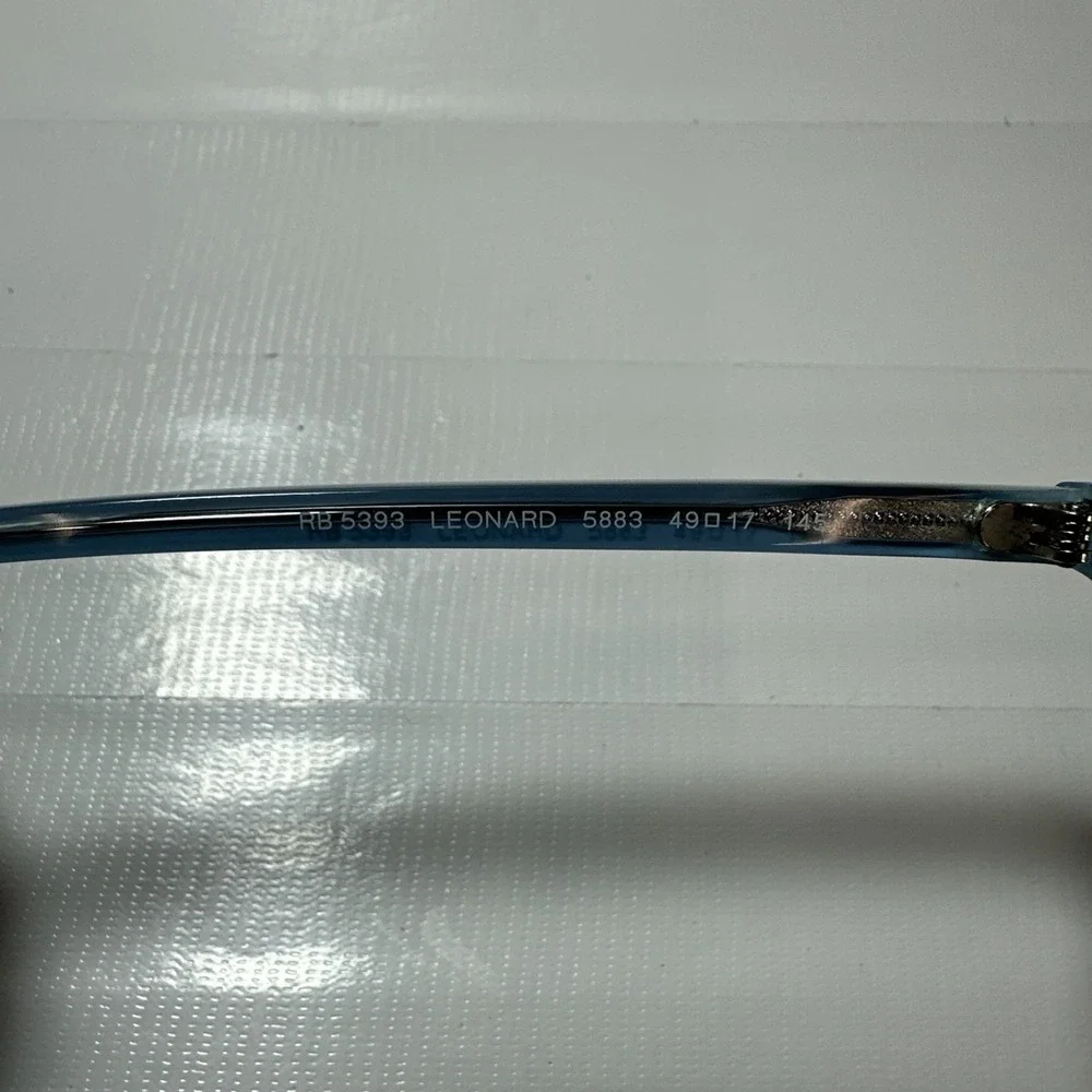 NEW RAY-BAN RB 5393 LEONARD 5883 HAVANA BLUE AUTHENTIC EYEGLASSES 49-17 K1